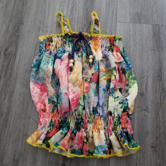 Lele For Kids Floral Halter Shirred Top Size 7/8 - Picture 6 of 9